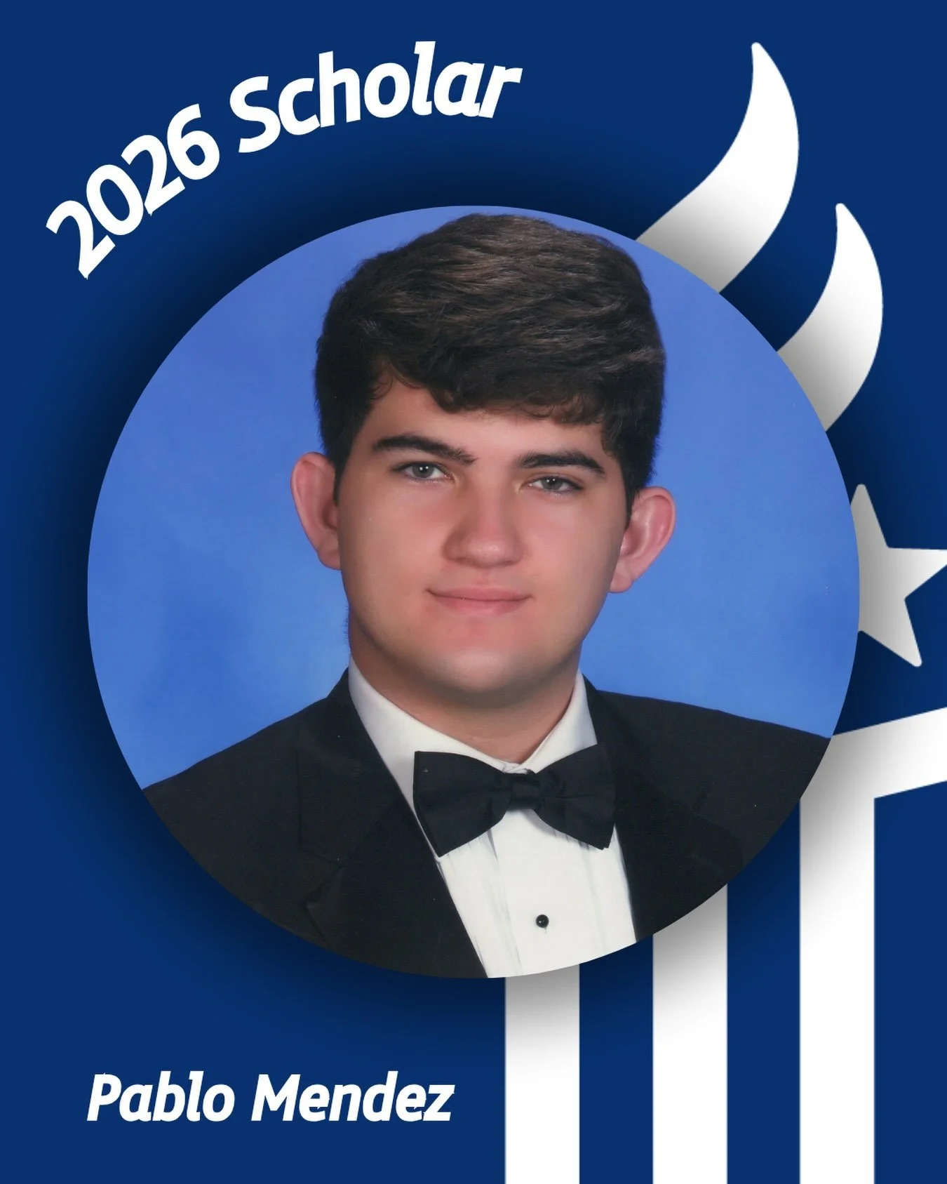 Pablo Mendez is a graduate of Everglades High School in Miramar, Florida, where he ranked in the top 10 percent of his graduating class. 

The son of a U.S. Marine who served in the Gulf War, he dedicated more than 180 hours to community service thro