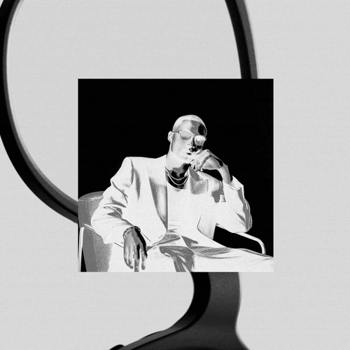 Model in white suit wearing glasses, editorial frame, Even Realities smart glasses CGI by DissEmbargo
