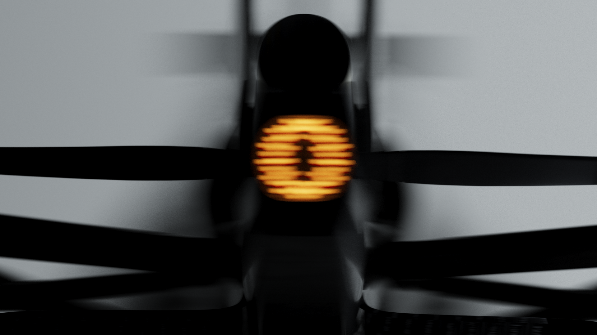 Glowing amber rear light of the F1 car, Formula 1 2026 opening titles, 3D production by DissEmbargo