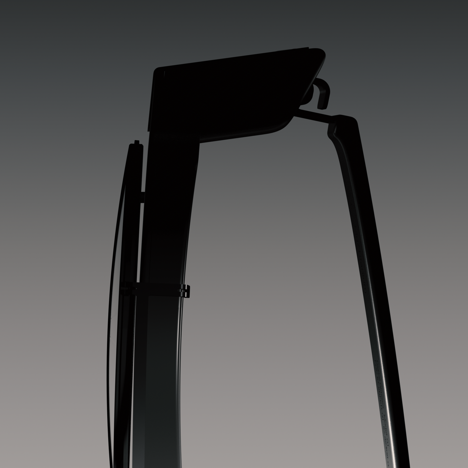 Glasses arm standing upright, Even Realities smart glasses CGI by DissEmbargo