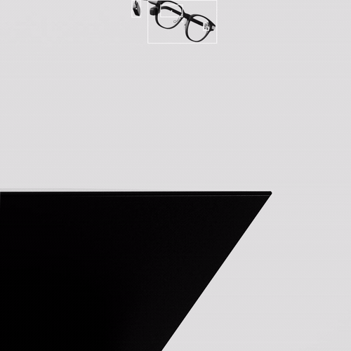 Round Even Realities glasses on grey, Even Realities smart glasses CGI by DissEmbargo