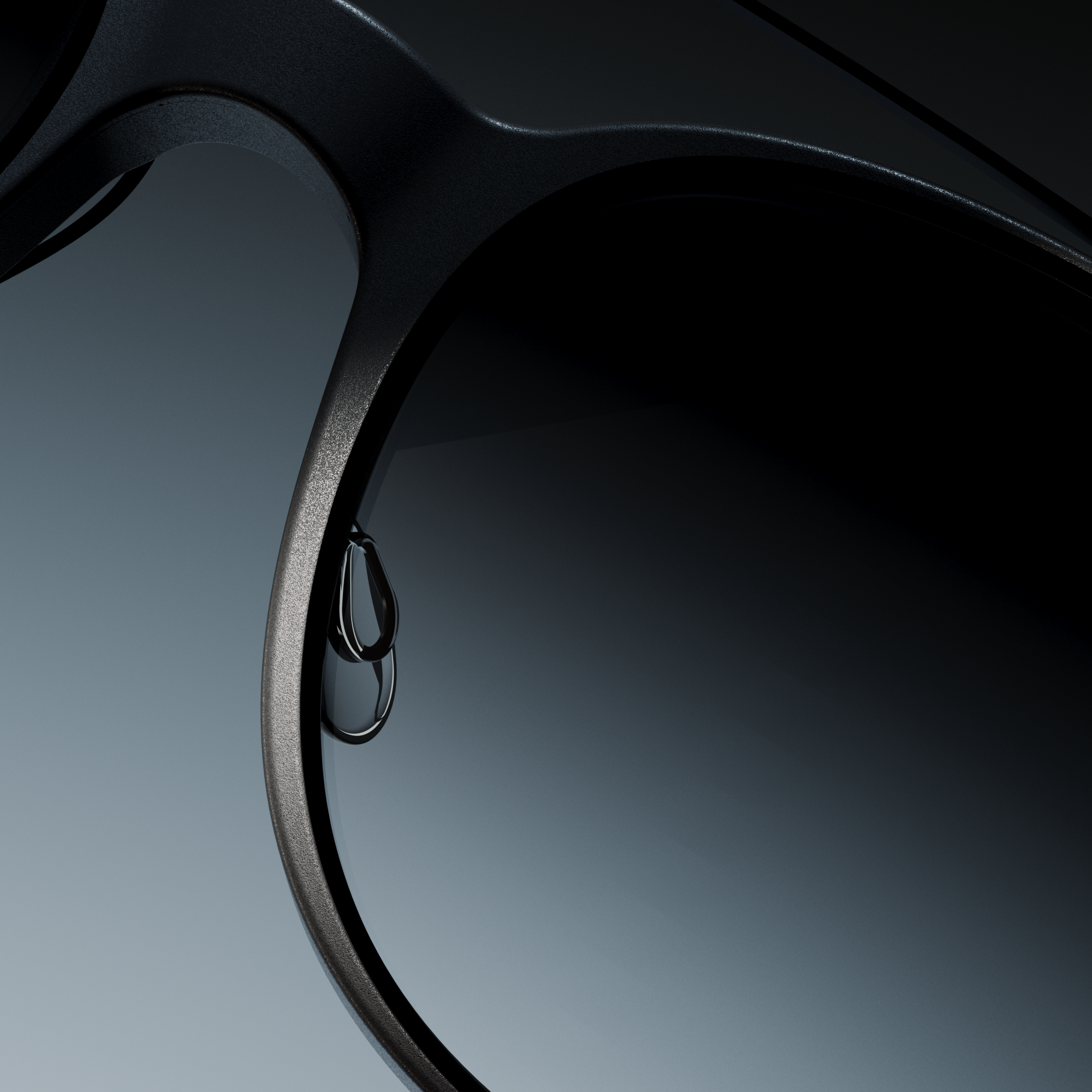 Nose pad and lens edge in shadow, Even Realities smart glasses CGI by DissEmbargo