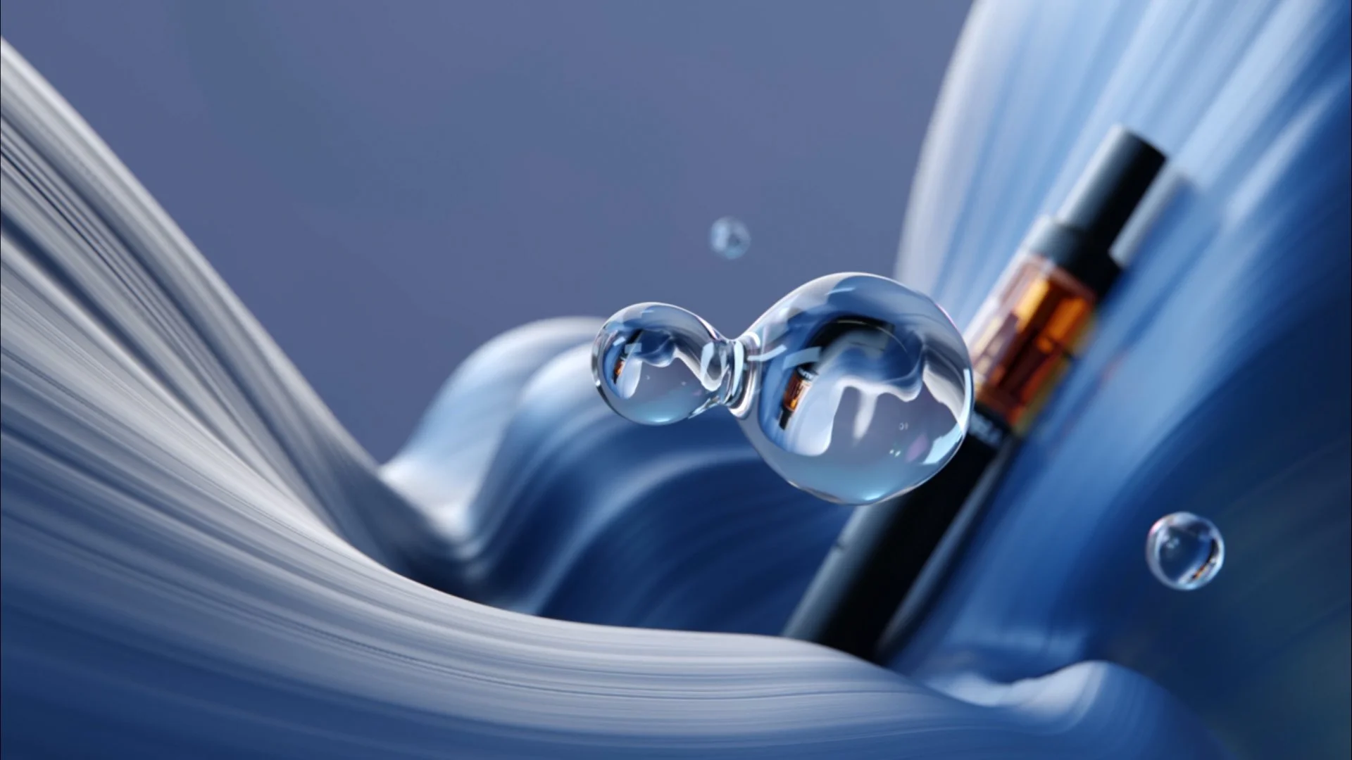 DAIZE vape in a blue liquid world, DAIZE key art and brand mood film for HIGH12 by DissEmbargo