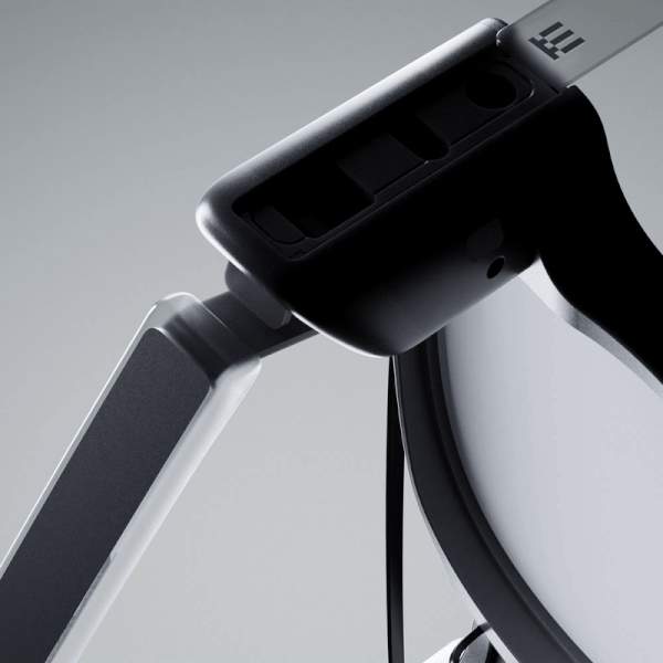 Glasses arm and frame overlapping, Even Realities smart glasses CGI by DissEmbargo