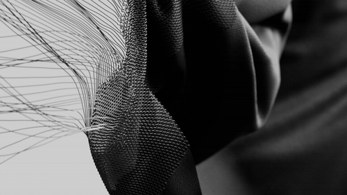 Spanx black fabric folds in motion, Spanx CGI product film by DissEmbargo with The New Company