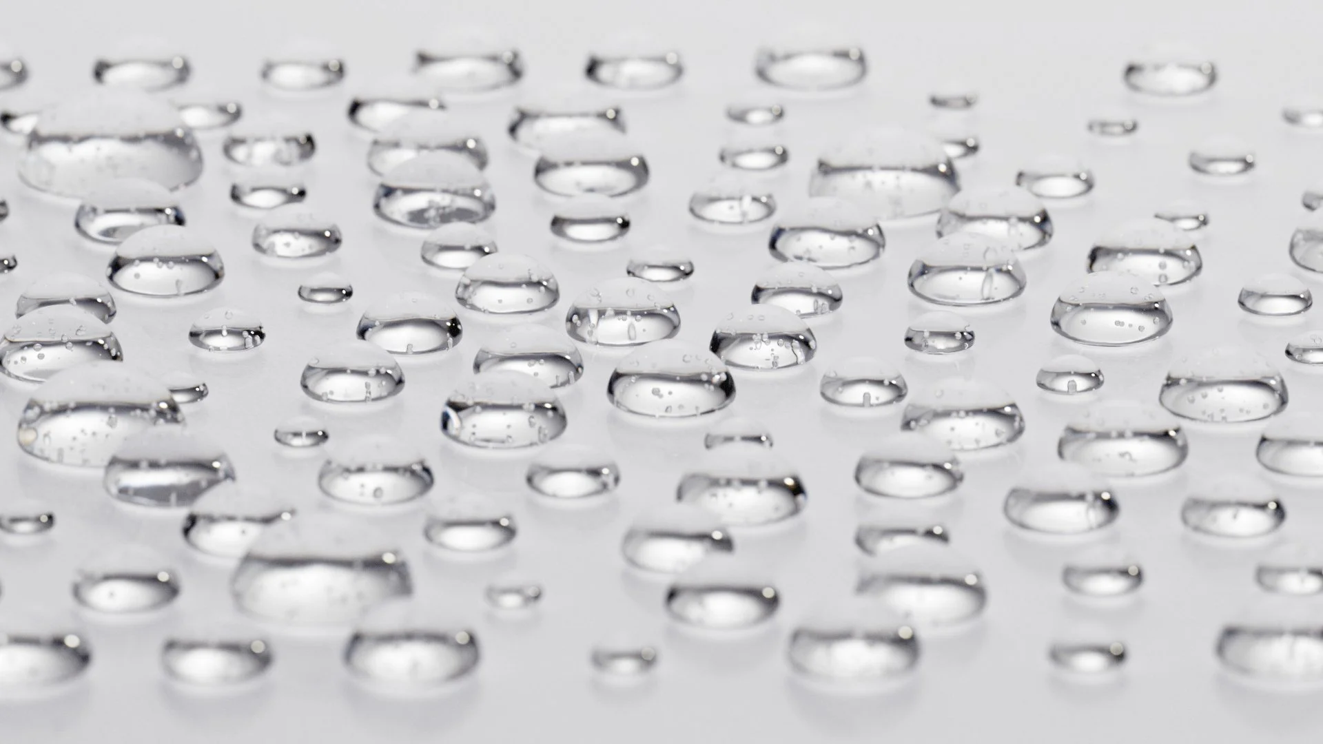 Water droplets on a white surface, Thorne creatine CGI campaign by DissEmbargo