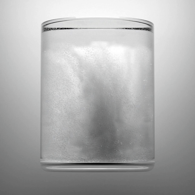 Glass of water with dissolving powder, Thorne creatine CGI campaign by DissEmbargo