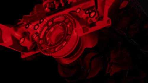 Red-lit F1 engine components, Formula 1 2026 opening titles, 3D production by DissEmbargo