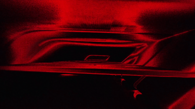 F1 logo in grey over red light, Formula 1 2026 opening titles, 3D production by DissEmbargo