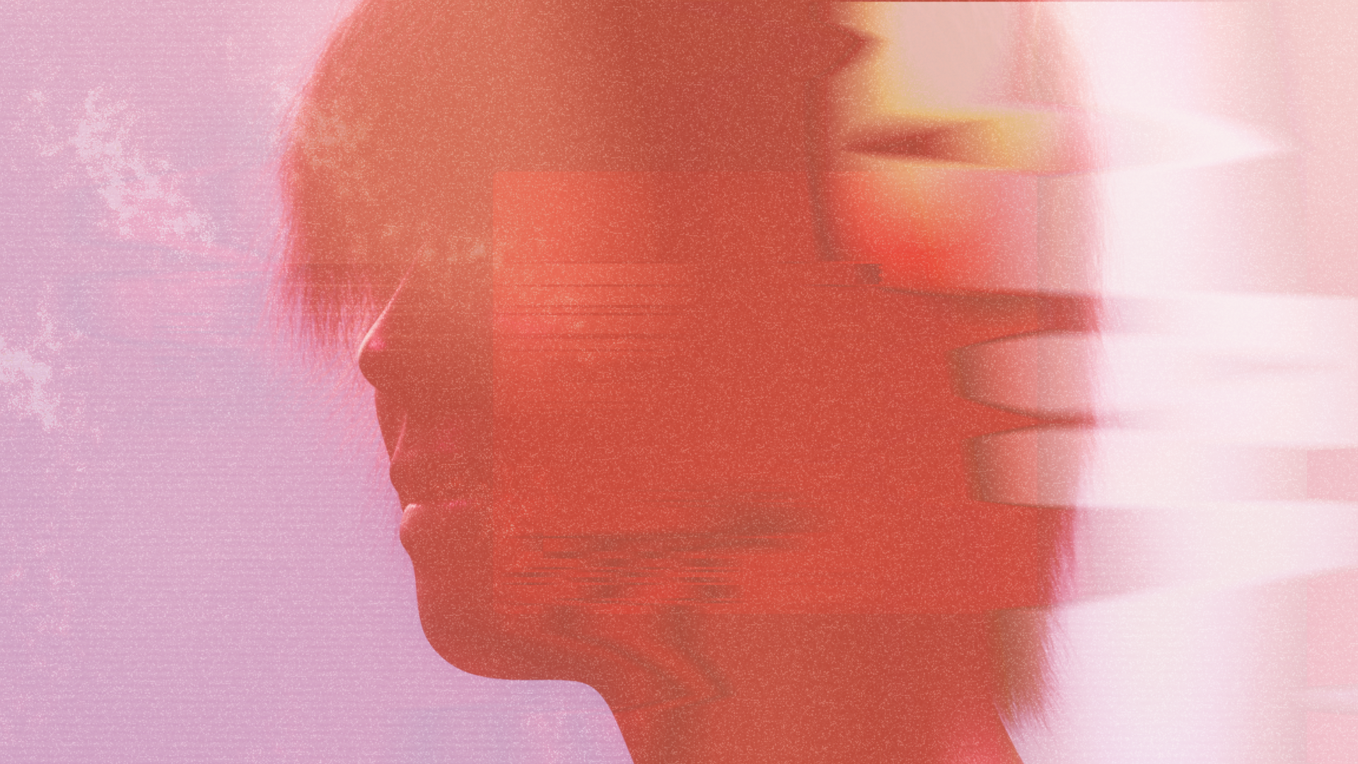 Echoic profile with pink glitch, Echoic Soundgasm launch film by DissEmbargo