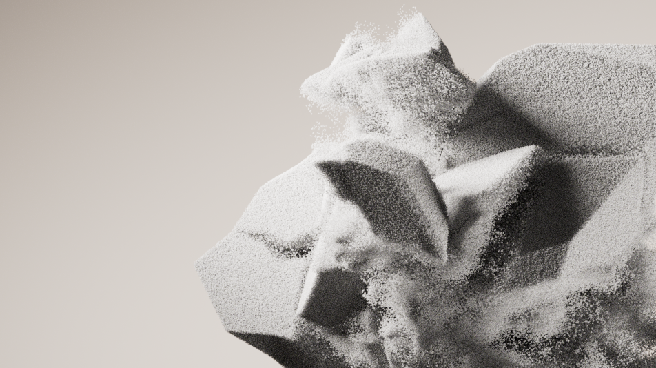 White crystal fragments, Thorne creatine CGI campaign by DissEmbargo