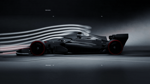 2026 F1 car with flowing light lines, Formula 1 2026 opening titles, 3D production by DissEmbargo