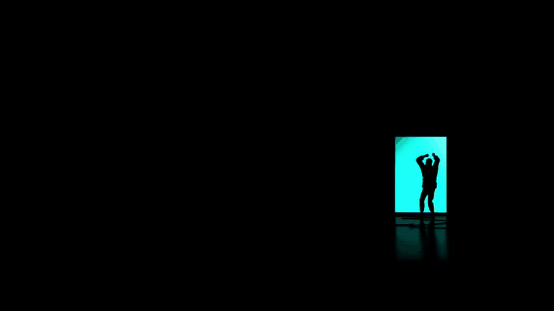 Echoic dance-off silhouette on yellow, Echoic Soundgasm launch film by DissEmbargo