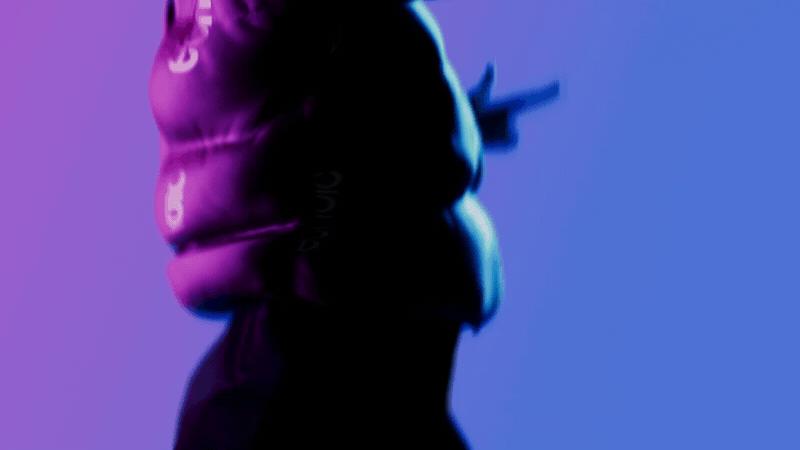 Echoic fingers in purple light, Echoic Soundgasm launch film by DissEmbargo