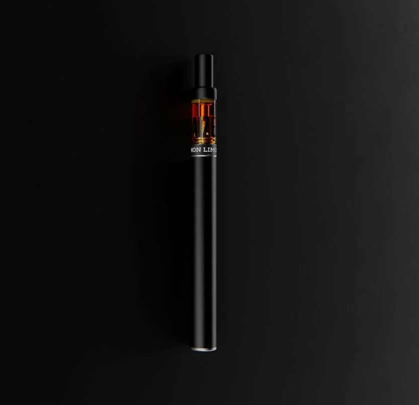 DAIZE single vape pen on black, DAIZE key art and brand mood film for HIGH12 by DissEmbargo
