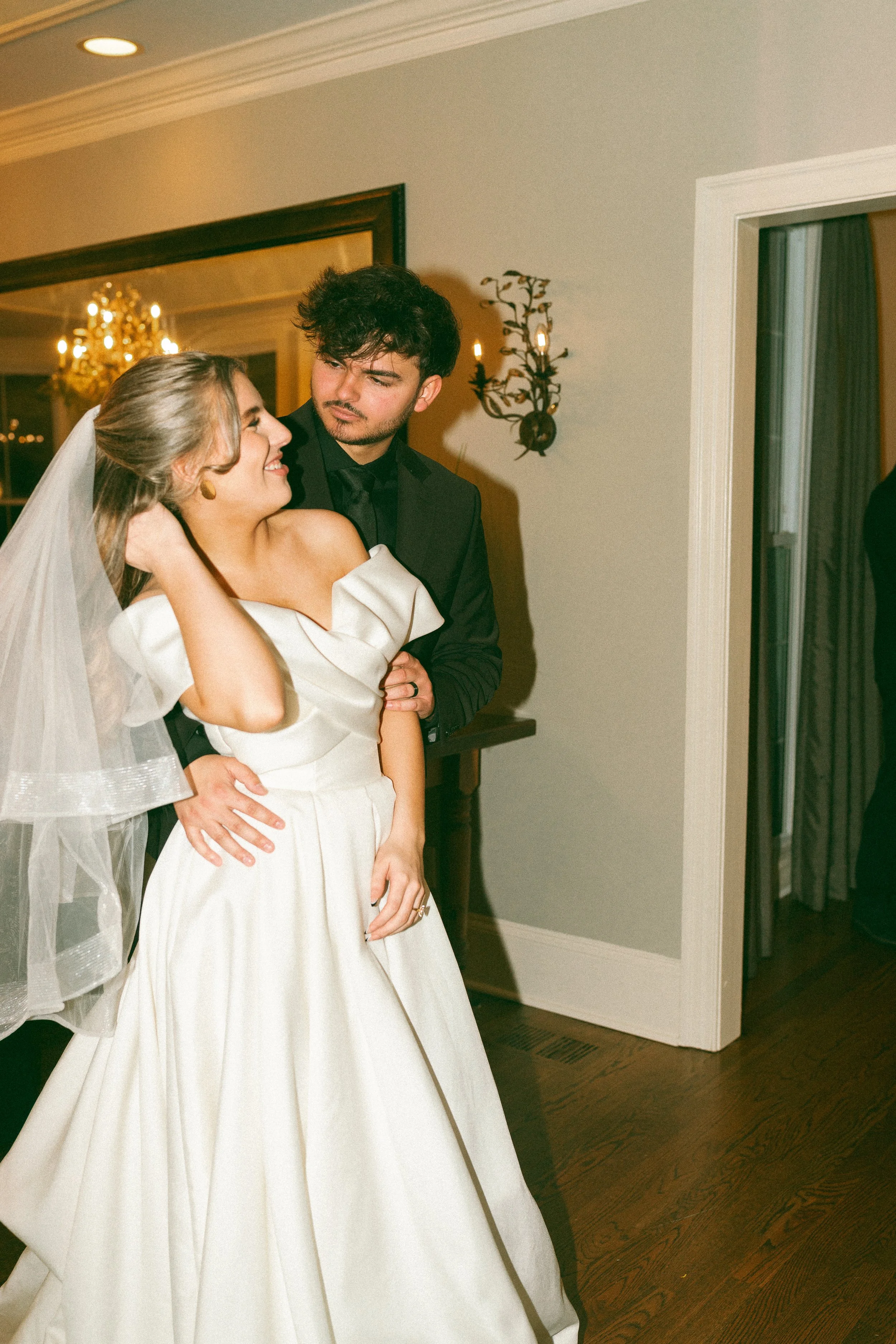  documentary and candid style photos of emotional first look near Raleigh, North Carolina 