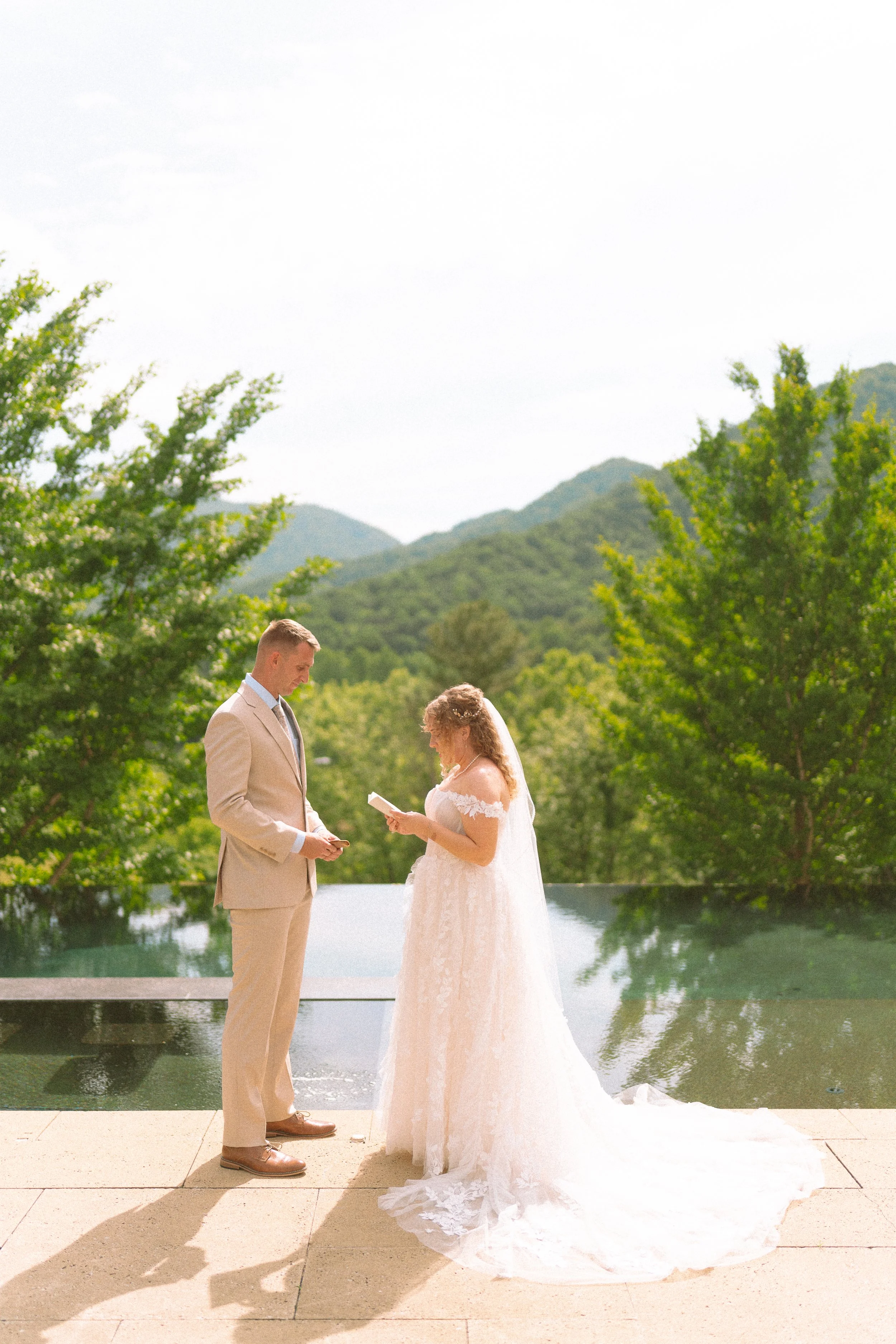 two lovers on wedding day