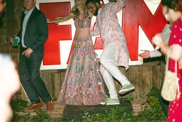 fun editiorial shots of wedding reception that feels just like a music festival in wilmington, nc