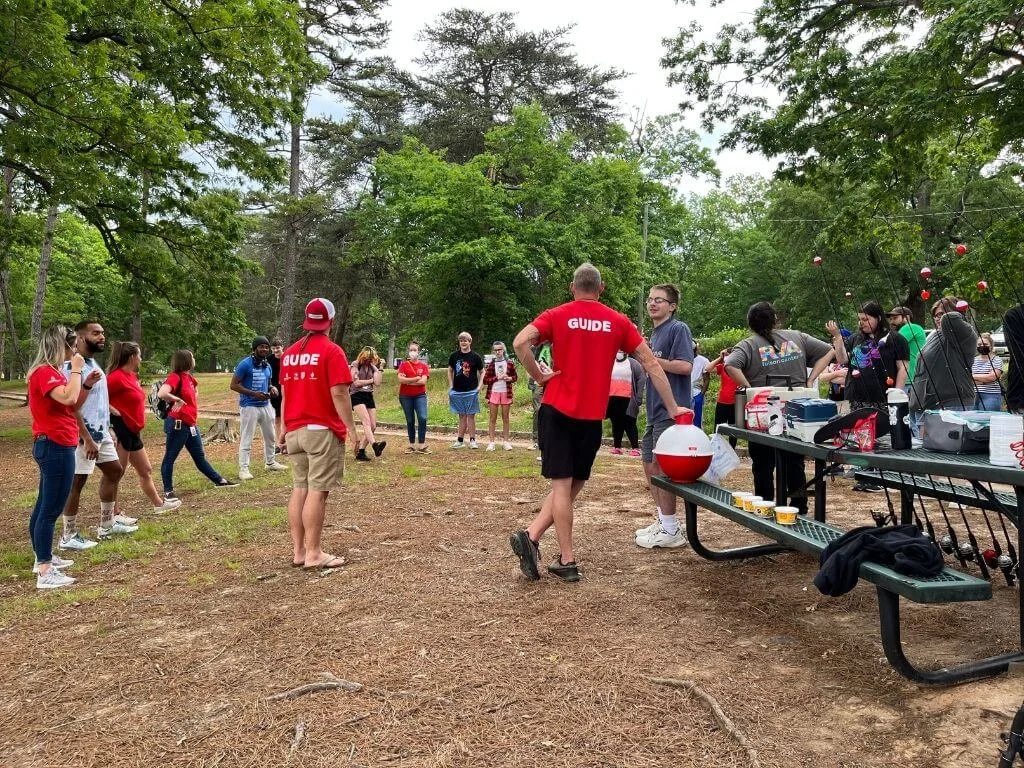 Beyond Boundaries Volunteers Fishing
