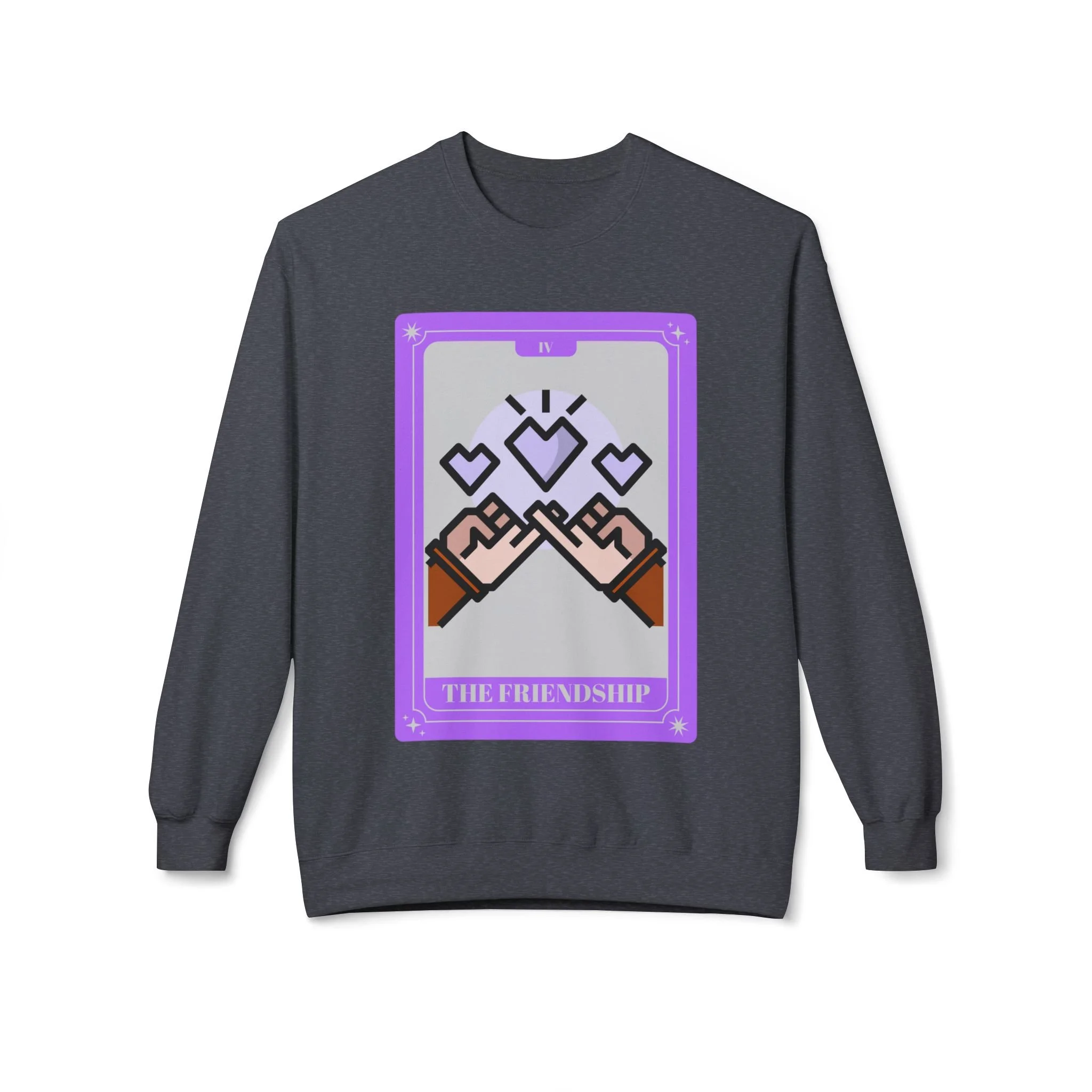 Pinky Promise with Hearts on Tarot Card - "The Friendship" Crewneck Sweater