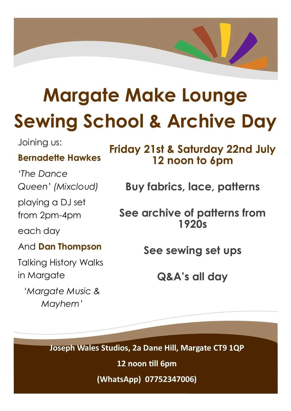 Margate Make Lounge Sewing School & Archive Day