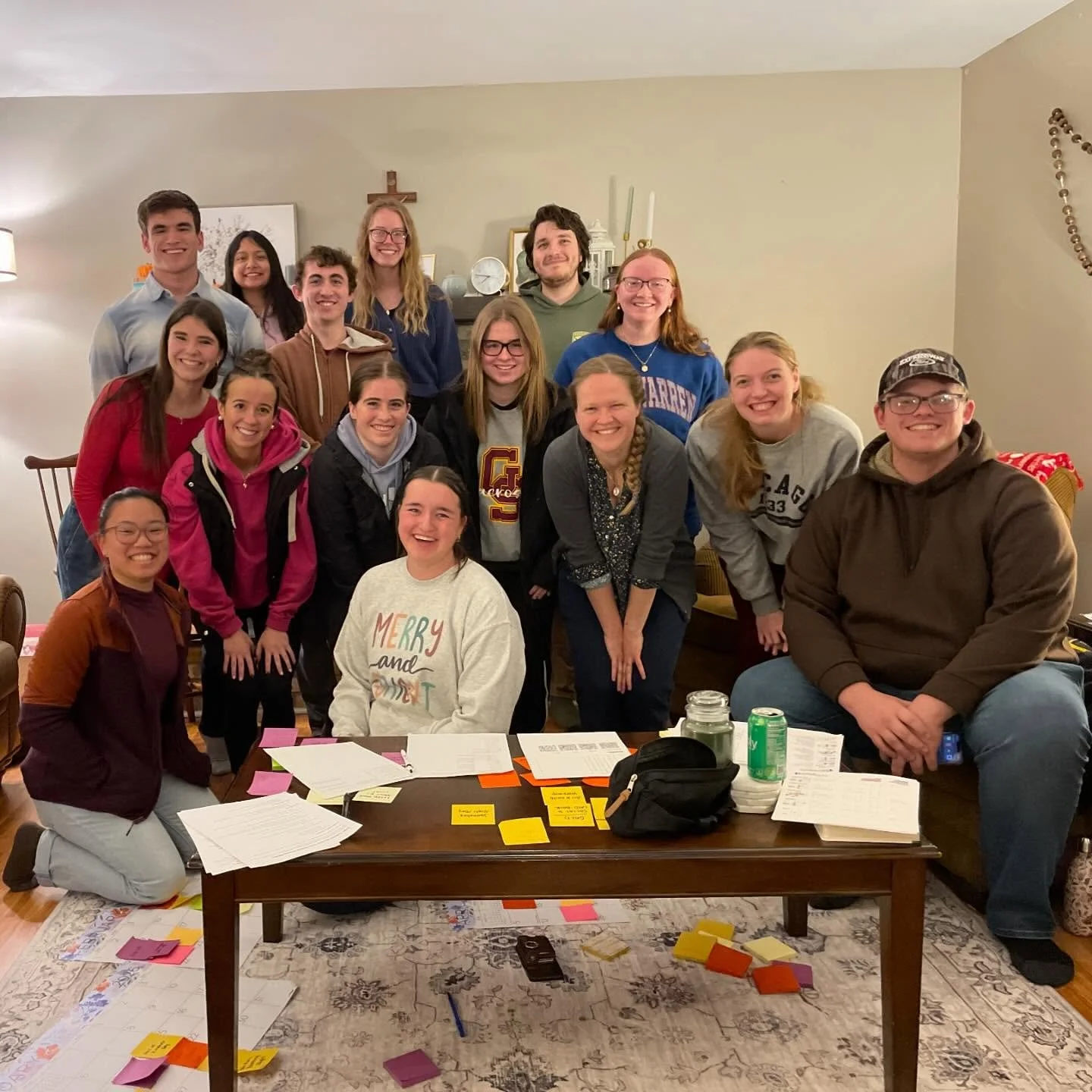 The old and new ministry team met last night to plan the spring semester! We&rsquo;re so excited to show you what we have planned😊