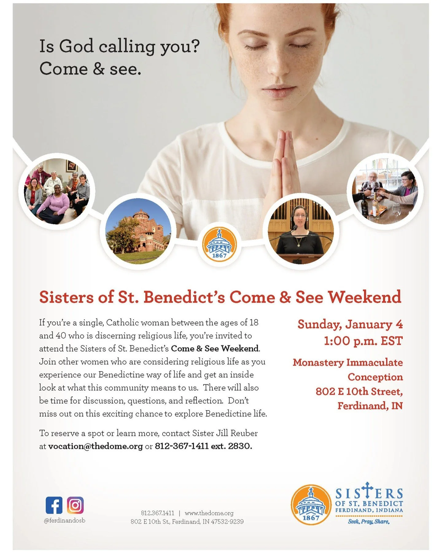 Women, need a discernment break on break? Visit Ferdinand's Monastery with the Sisters of St. Benedict.