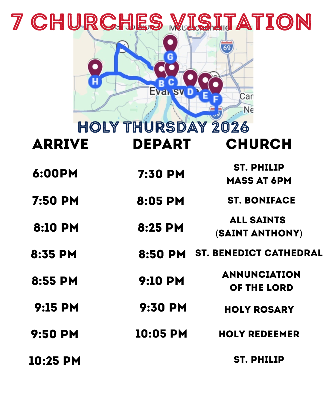 7 Churches Visitation 