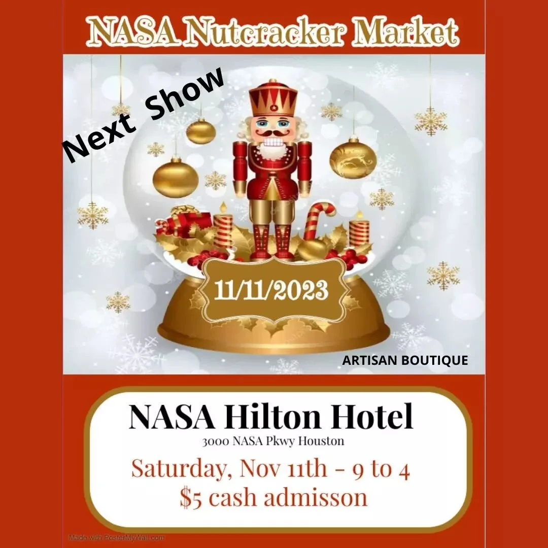 NASA Nutcracker Market. See you there.
#suportsmallbusinesses #houstontx #texas #huarachesdepiel #huarachemexicano #huaracheartesanal #hats #sombreros #vestidosartesanales #vestidosbordados #vestidosmexicanos