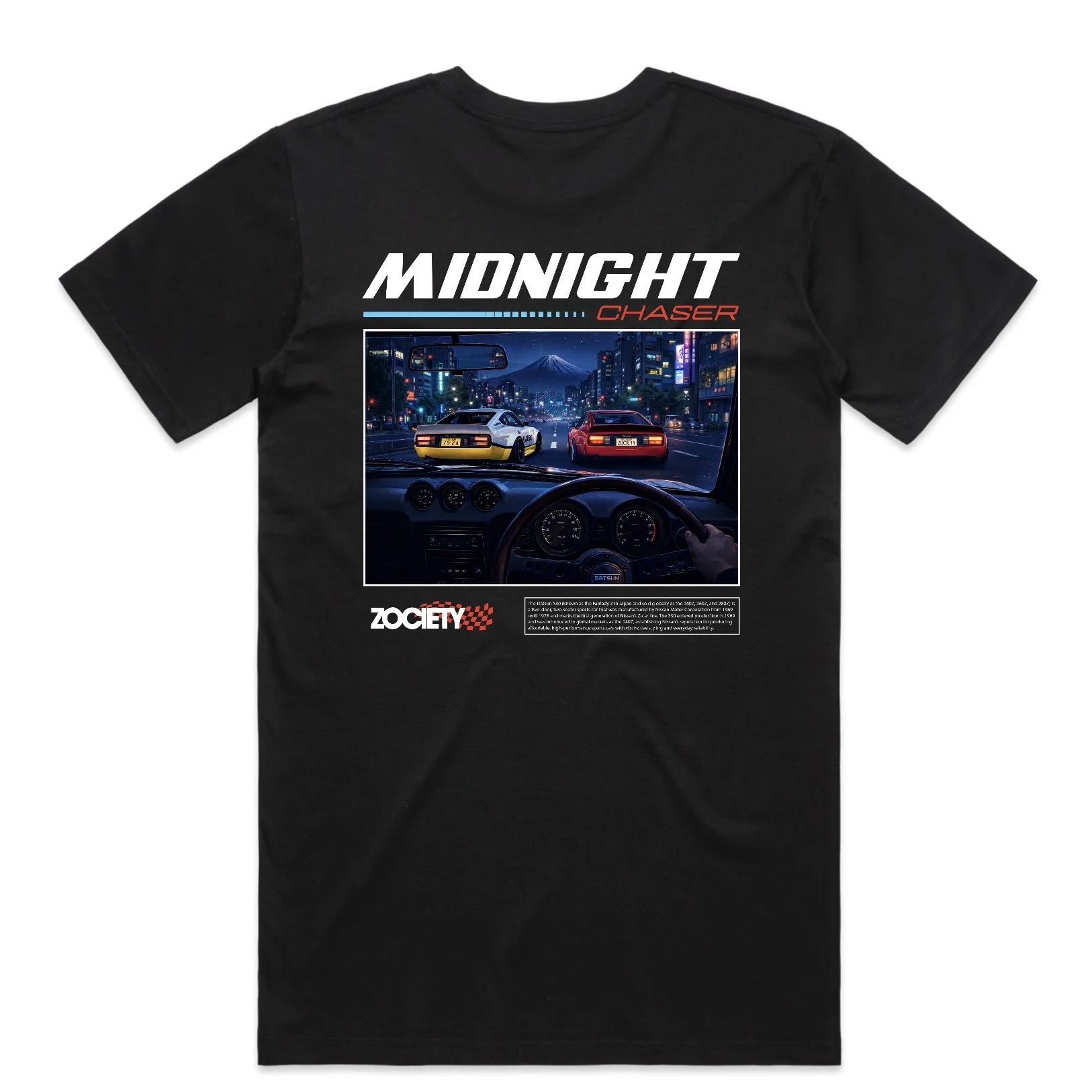 ZOCIETY MIDNIGHT CHASER DATSUN S30 TEE