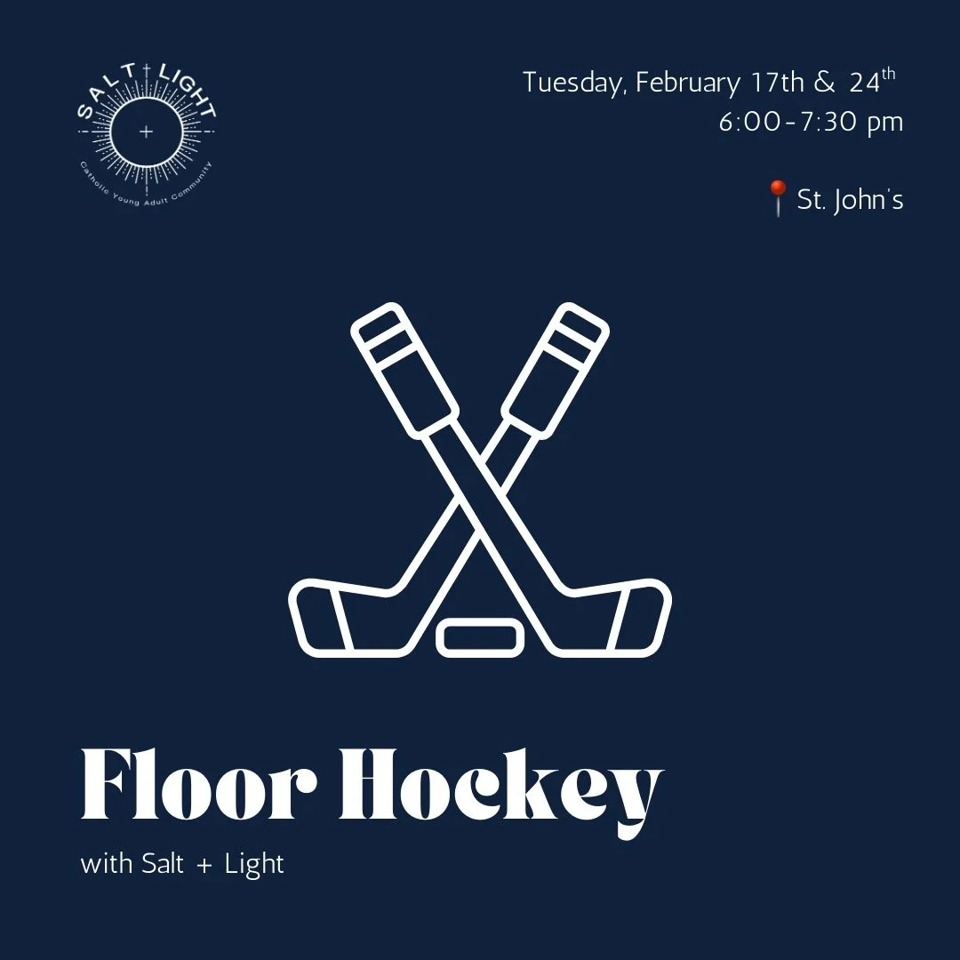 Floor Hockey This Month!

Join us for Floor Hockey this month! Come play, have fun, and enjoy some friendly competition!

📅 Dates:
Tuesday February 17th
Tuesday February 24th

⏰ Time: 6:00 PM &ndash; 7:30 PM
📍 Location: St. Johns