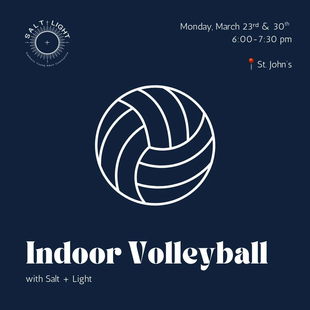 🏐 Indoor Volleyball This Month! 🏐

Join us for indoor volleyball on Mondays this month! Come play, have fun, and enjoy some friendly competition!

📅 Dates:
March 23rd &amp; 30th

⏰ Time: 6:00 PM &ndash; 7:30 PM
📍 Location: St. Johns