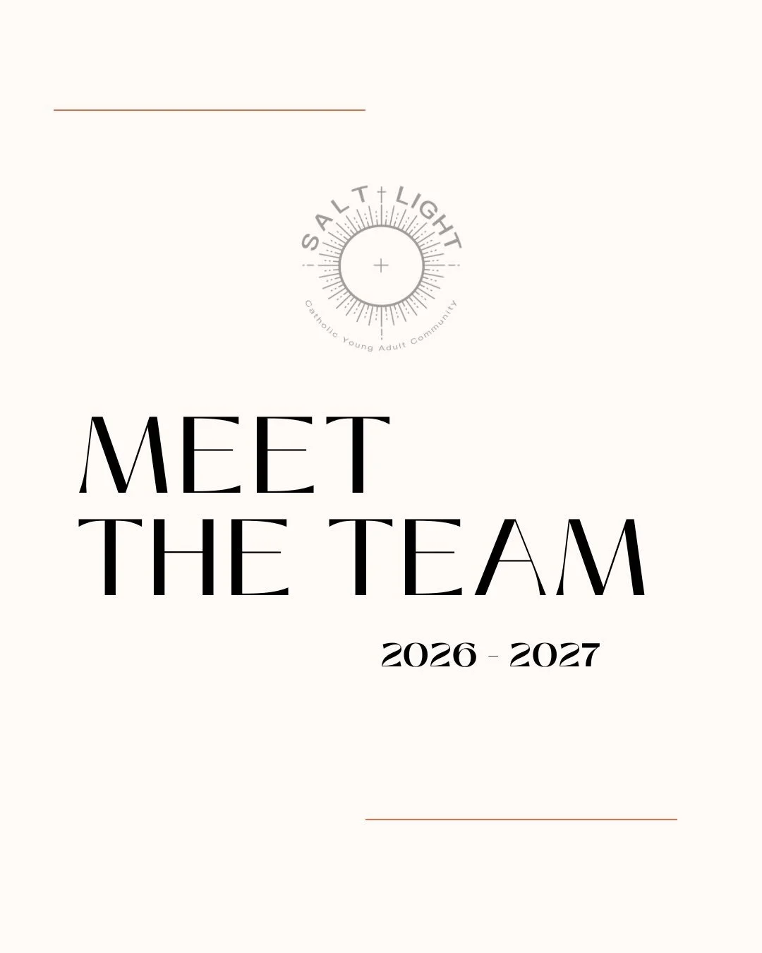 📣 Introducing our 2026-2027 Salt + Light Team!

We are a community for young adults run by young adults so thank you for your &ldquo;Yes!&rdquo; to God&rsquo;s call to volunteer serving the young adult community in the Diocese of Lincoln. Your time 