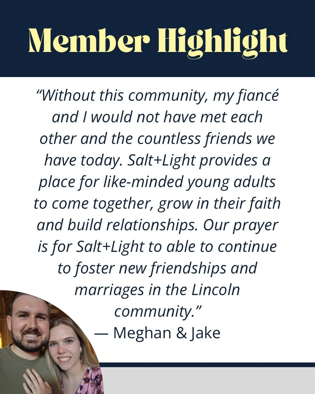 Wondering how your gift makes a difference?  Allow us to highlight two members of our community!

@jakeman2013 is always up for an outdoor adventure,  willing to lend a hand, and never short on witty remarks

@meghanmstraub was our Secretary from Jul