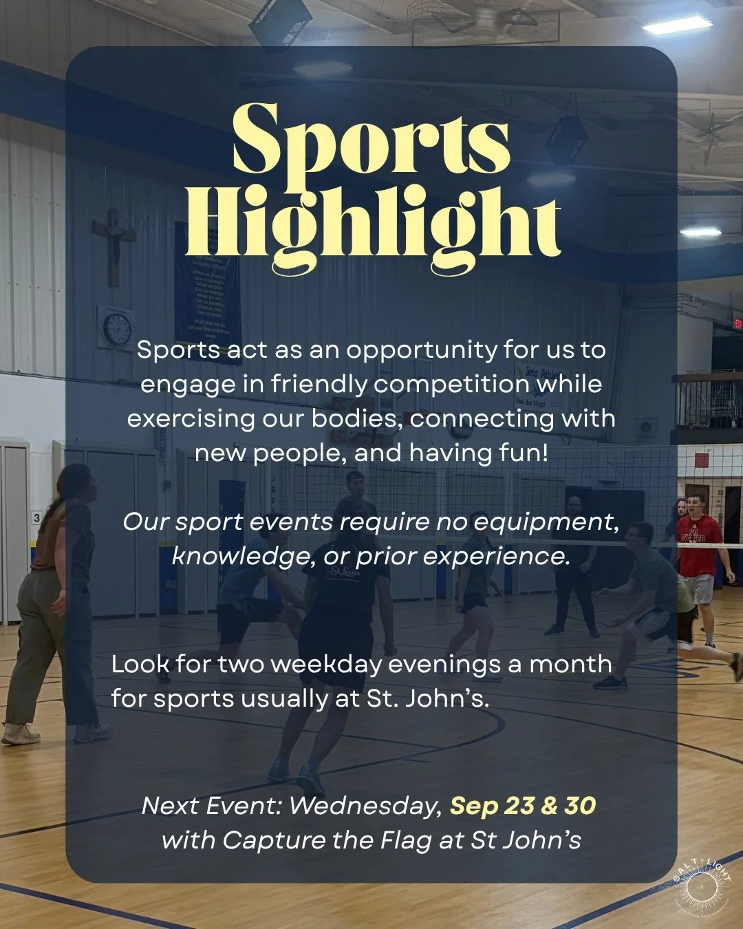Our sporting events bring the most confusion: how does kickball increase faith?

Yet, if you take a moment to reflect on times you&rsquo;ve played sports in your life:
❓Can you remember a time you were frustrated by other players? An opportunity to g