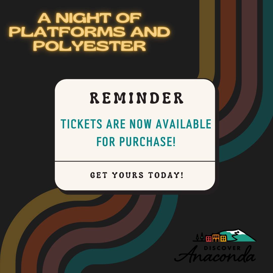 🕺🪩🥳
Here's your reminder to get tickets to Discover Anaconda's annual gala, A Night of Platforms &amp; Polyester!! You won't want to miss this groovy get-together!

CLICK THE LINK BELOW TO PURCHASE TICKETS AND LEARN MORE! ⬇️
https://beeid.org/2f9e
