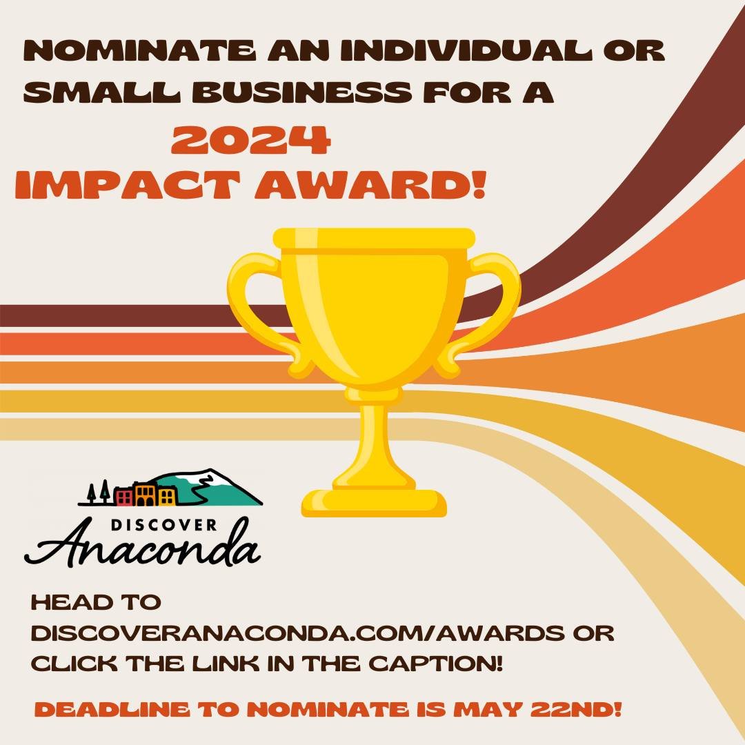 Nominations are still open for our 2024 Impact Awards! 🏆

Don't miss out on the opportunity to recognize an individual or small business that makes Anaconda a better community. ✨

The deadline to submit nominations is Wednesday, May 22, 2024!

LINK 