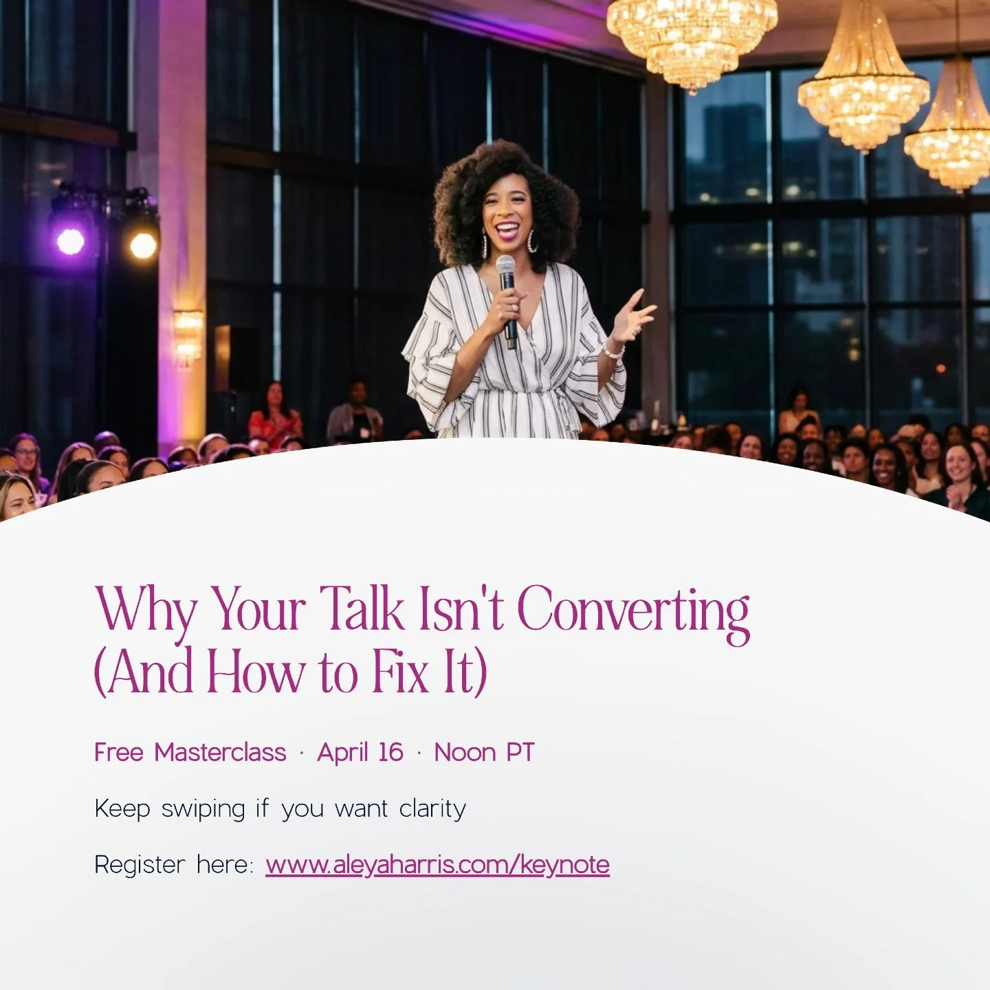 A quick note on Thursday&rsquo;s masterclass because I want to make sure expectations are clear:

This is not going to be fluffy motivation.
This is not going to be vague &ldquo;just believe in yourself and speak from the heart&rdquo; advice.
And thi