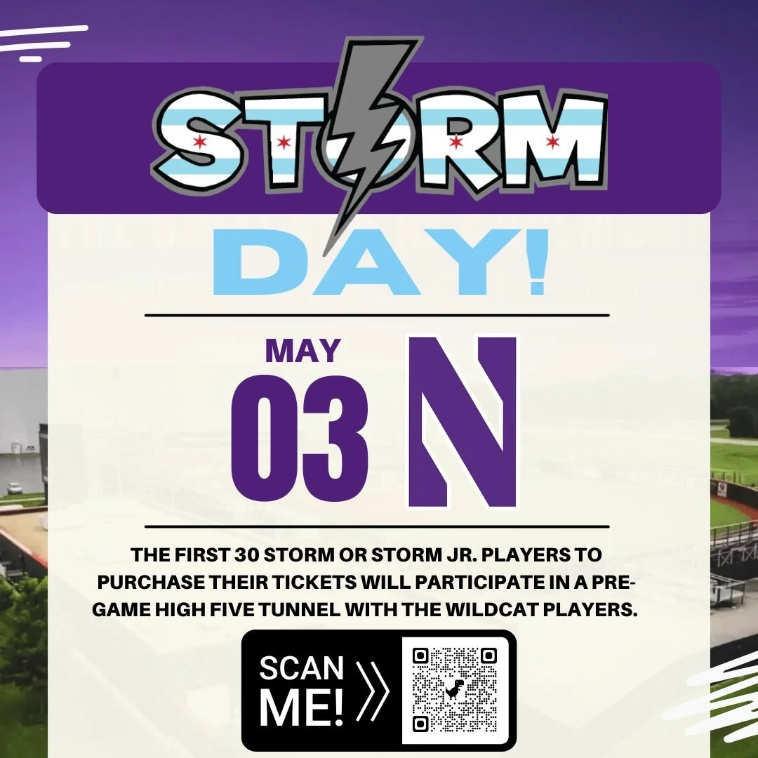 ⚡STORM NIGHT AT NORTHWESTERN!⚡

First 30 Storm players or Storm Jr. girls get to join the 🥎 On-field experience!

Come rep Storm at the Northwestern game &mdash; make it a family night or a friends outing- memories guaranteed! 🩵 

#StormTravelSoftb