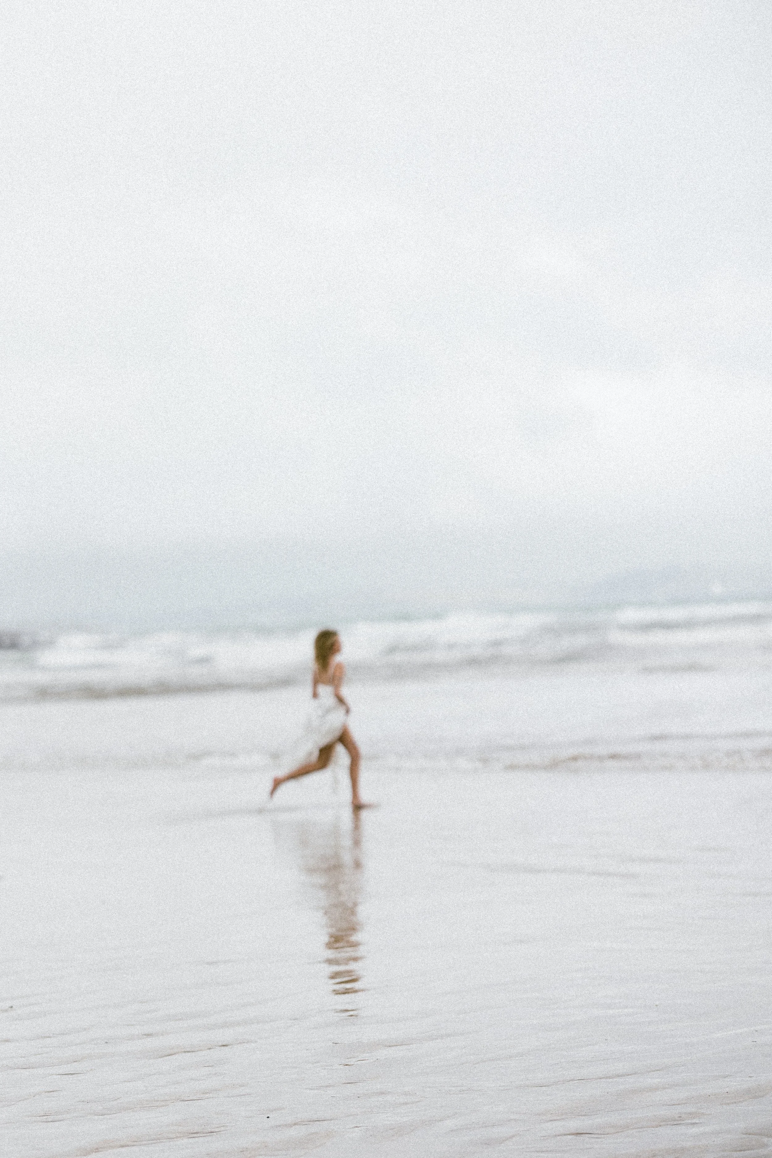 Textured editorial bridal image with movement and a nostalgic, cinematic feel