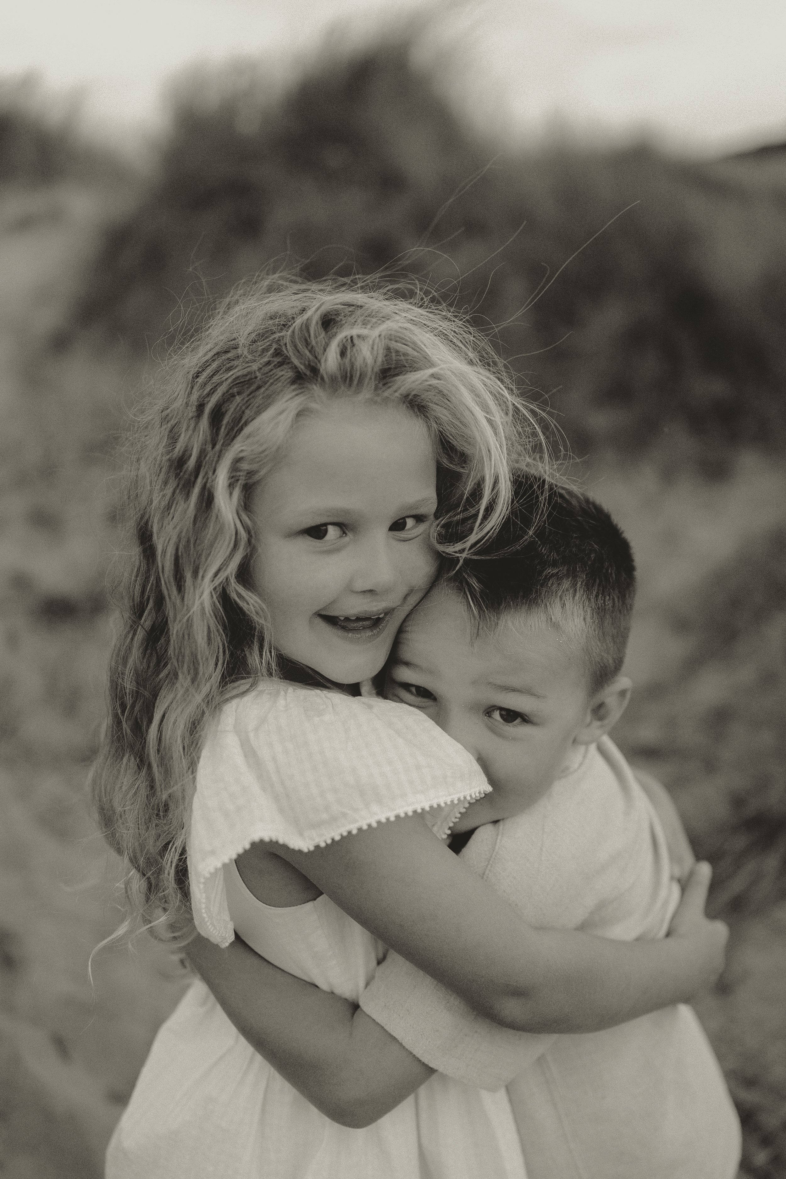 Editorial style photograph of me with my children in natural light