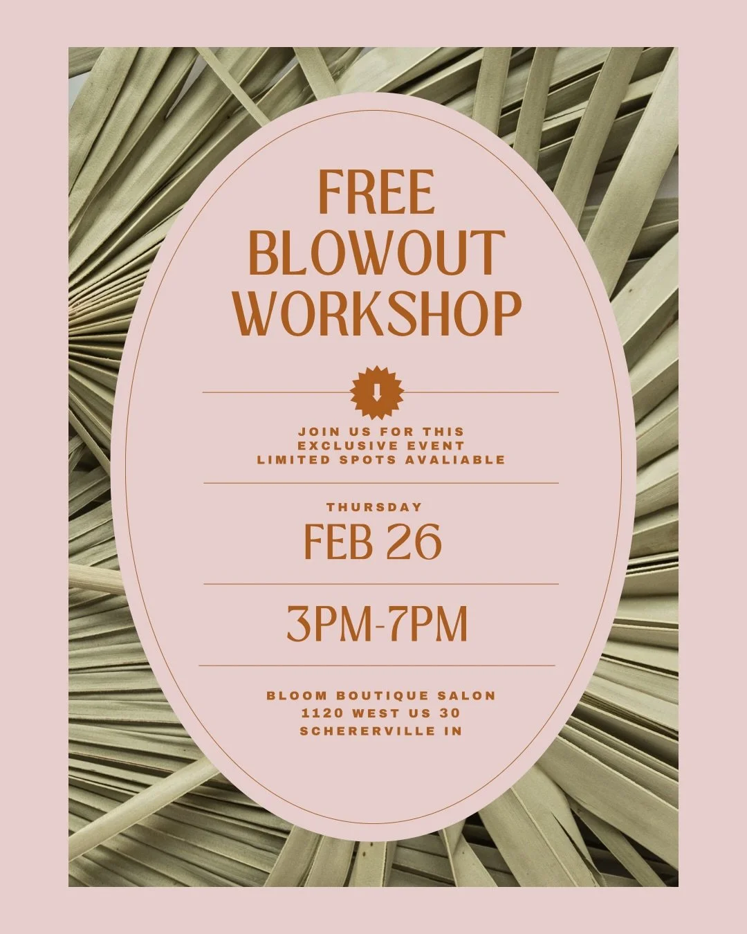 Come hang out , sip on sangria, grab a snack and learn how to achieve a salon worthy blowout with our team of stylists 🫧

We are setting aside time to work one on one with you to help educate and make blow drying a breeze for you! 

If you are a cur