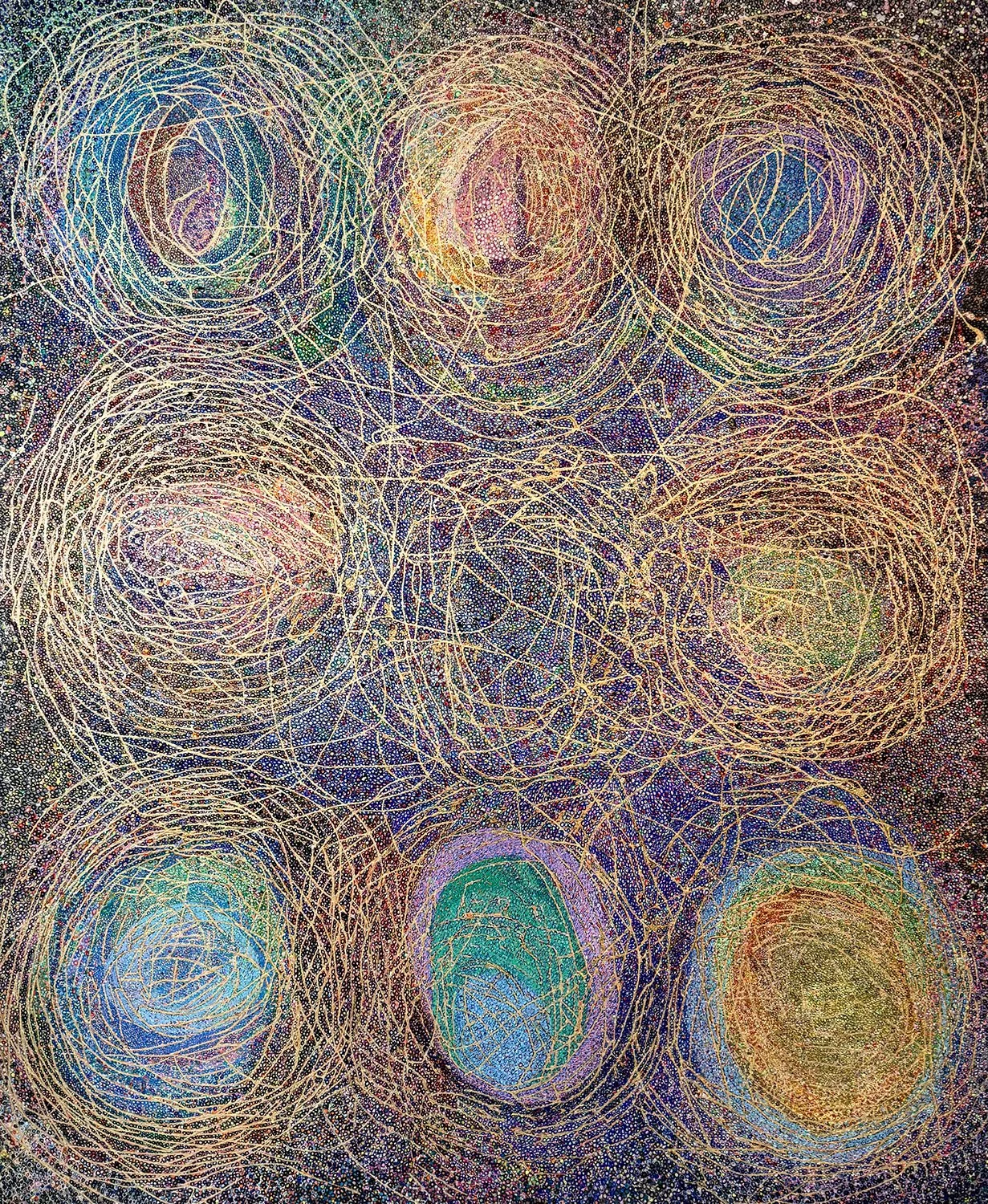 It Begins Oil Paint and Acrylic Marker on Canvas
72" x 60"
SKU: LP206 