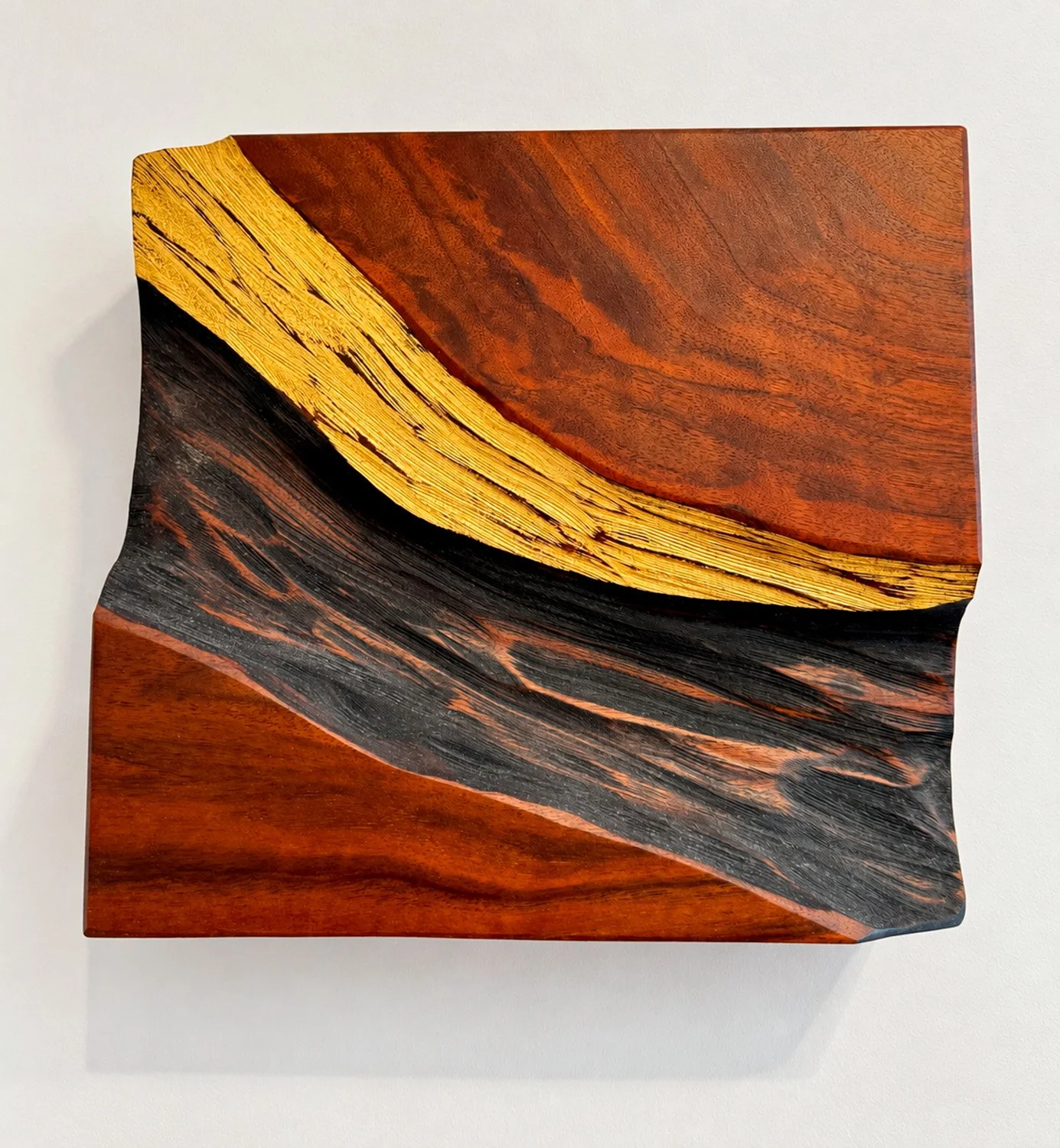 Tributary #2, 2026 Wood, Stain, & Gold Leaf
11" x 12" x 4"
SKU: JB124
 