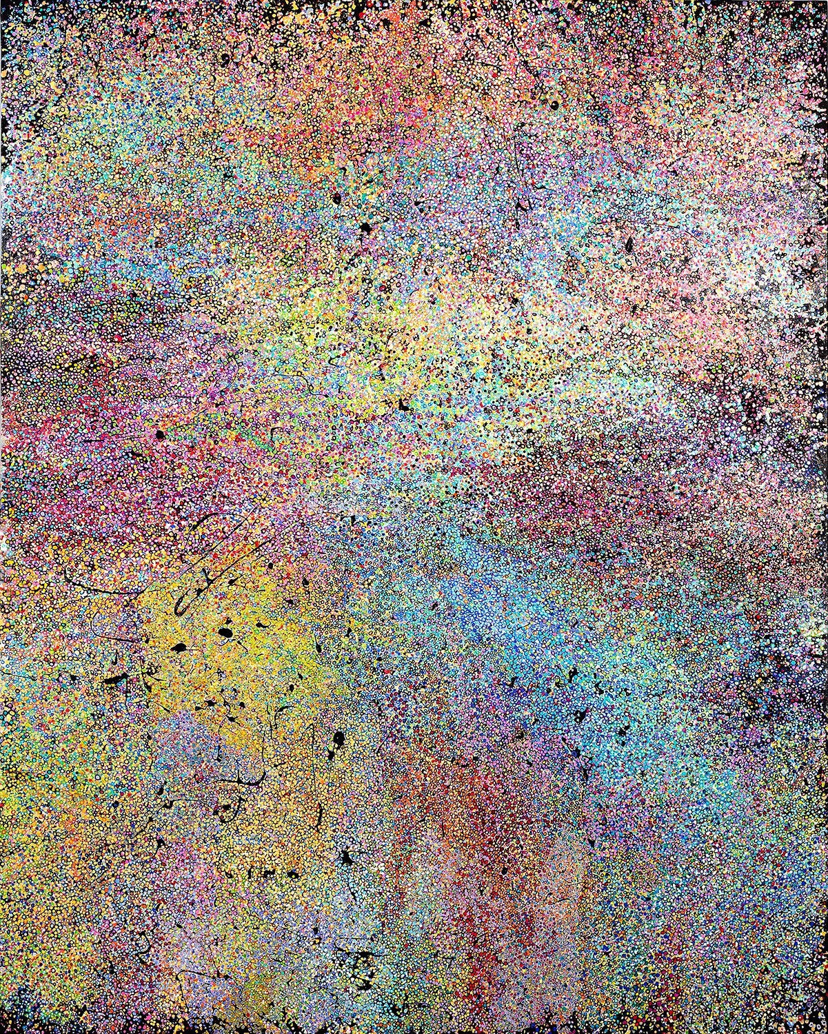 The Way In, 2024 Oil, Metallic Paint and 
Acrylic Markers on Canvas
60" x 48"
SKU: LP193
 