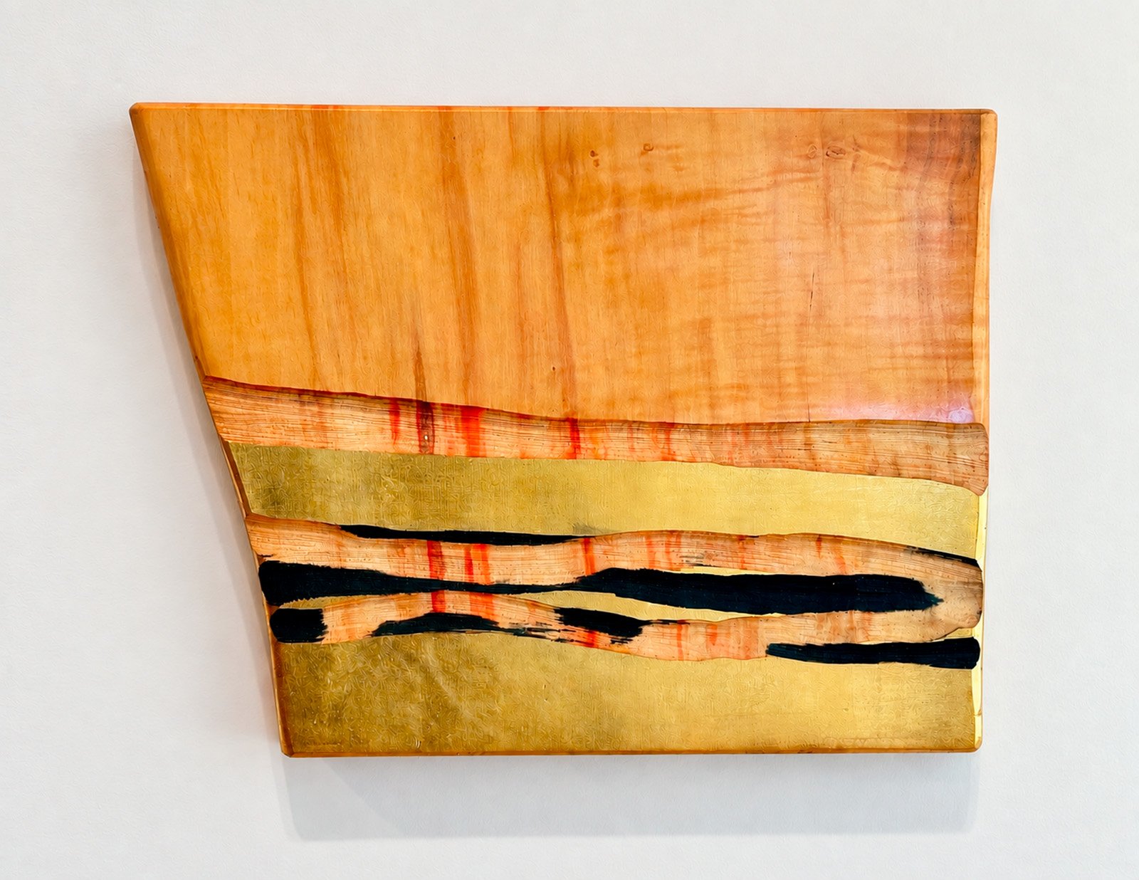 Mesa #2 Wood, Stain, and Gold Leaf
12" x 15" x 2"
SKU: JB121
 