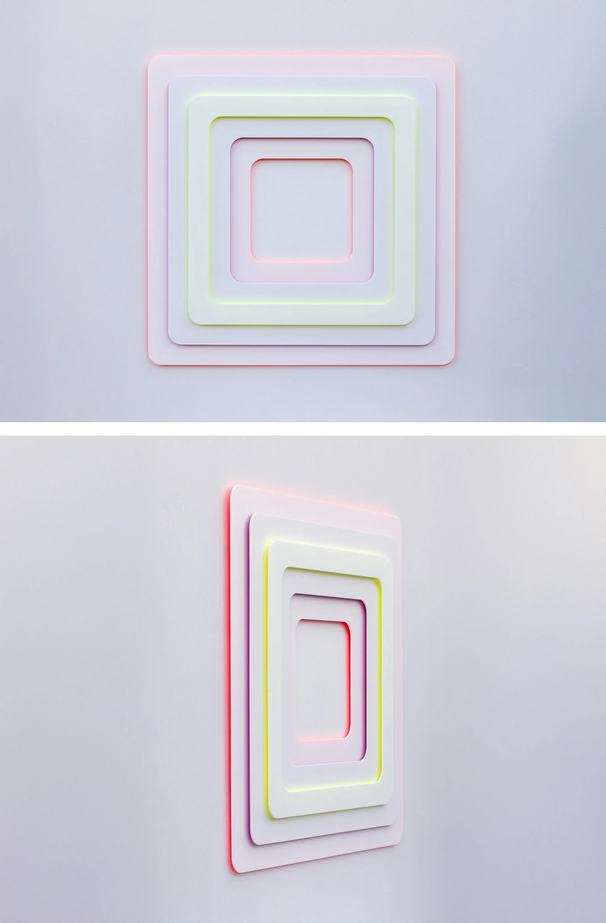 The Square Root of Light, 2026 
Enamel and Acrylic Panel
46" x 46" x 2.25"
SKU: END131
 