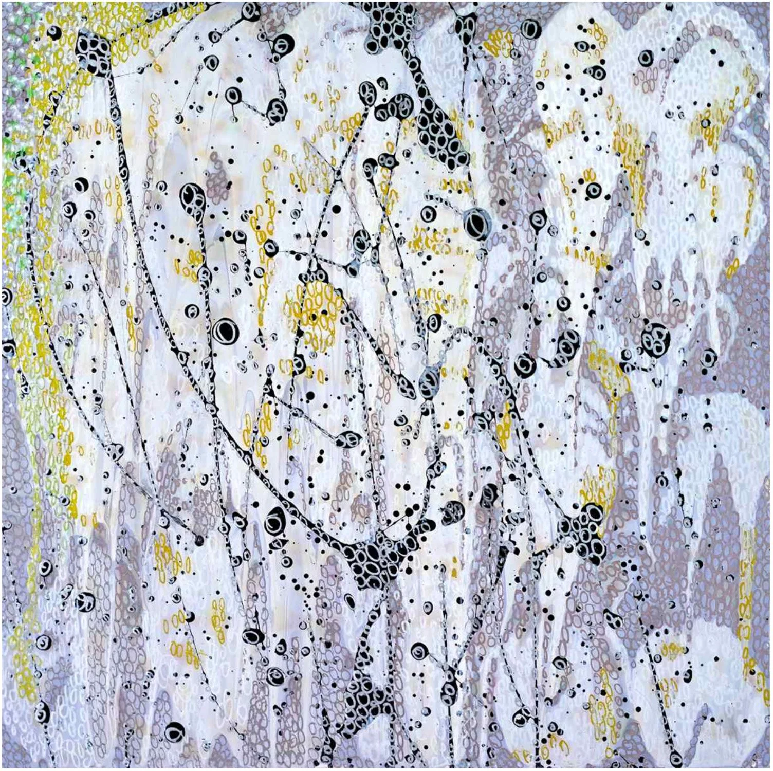 Spring Thaw Oil and Metallic Paint and 
Acrylic Markers on Panel
10" x 10"
SKU: LP202 