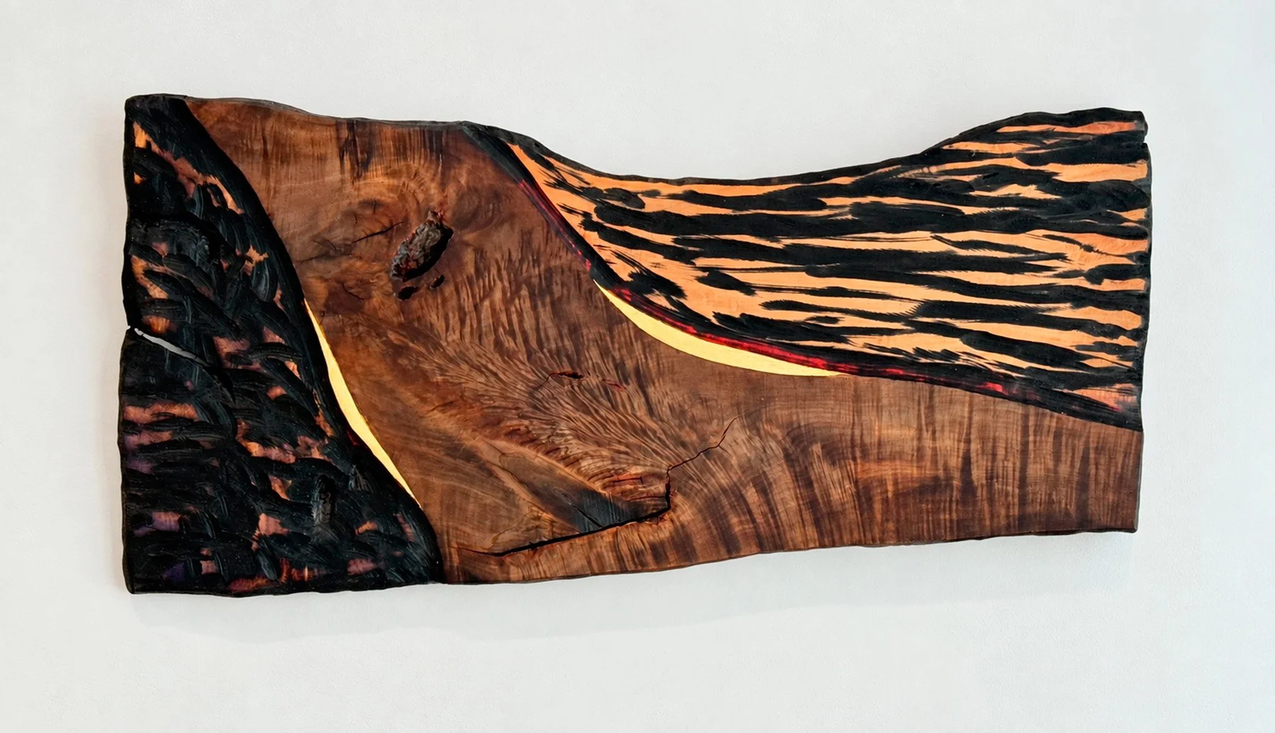 Shadow Plains Wood, Stain, and Gold Leaf
18" x 37" x 1.5"
SKU: JB122
 