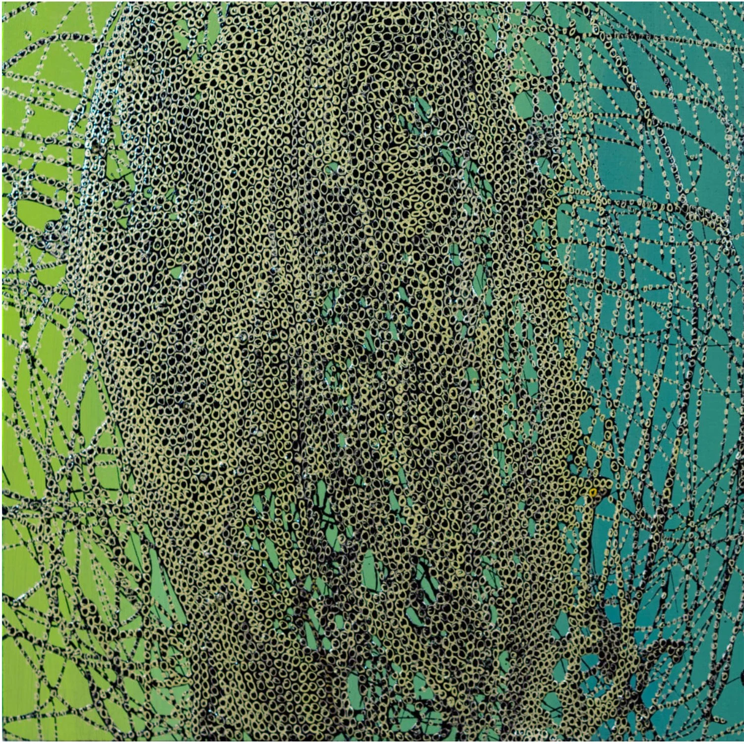 Silk Thread Oil paint and acrylic markers on panel
12" x 12"
SKU: LP201 